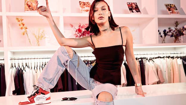 Bella Hadid goes Sneaker Shopping with Joe La Puma at Kith in New York City, and talks her love of pairing sneakers with dresses.