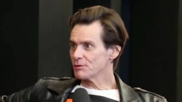 Jim Carrey discussed his New York Fashion Week red carpet interview by exploring his own self. 