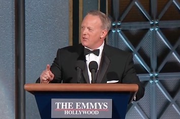 Sean Spicer surprises everyone at Emmys.