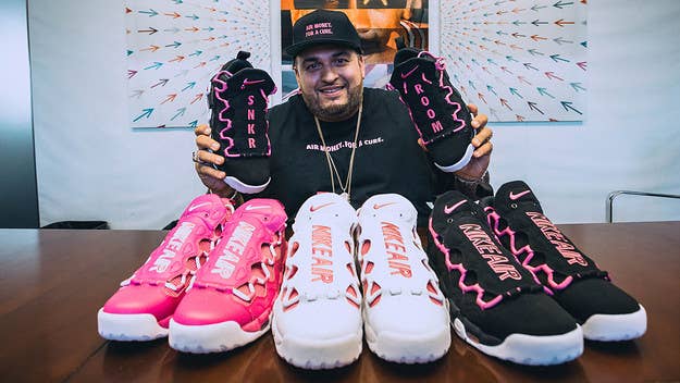 We interviewed Sneaker Room founder and owner Suraj Kaufmann on his store's collaboration with Nike on the Air More Money, which helps fight breast cancer.