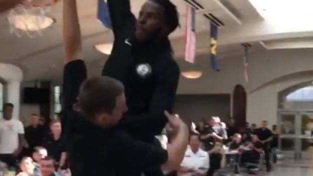 DeMarre Carroll posterized some poor midshipman during the Nets' trip to the U.S. Naval Academy this week.