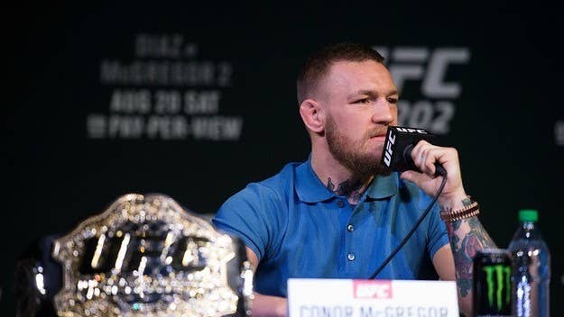Conor McGregor is being sued for $95,000 by a man who claims he was hit with an energy drink at a press conference in August 2016.
