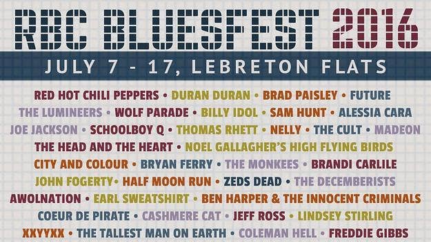 Ottawa Blues Fest Announces 2016 Lineup, Including Future, ScHoolboy Q, Earl Sweatshirt, and More
