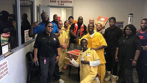 On Saturday, Trae Tha Truth and Chamillionaire brought food and water to inmates at Jefferson County Jail in Southeast Texas.