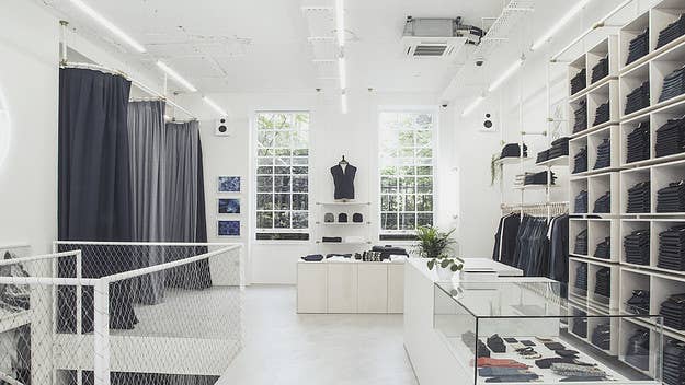 The new store is clean, simple, and understated.