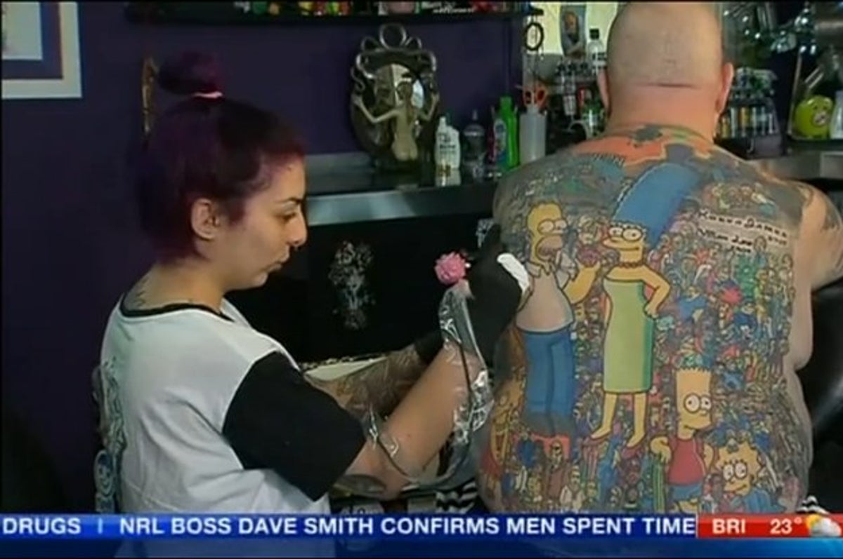 Simpsons world record set with 203 tattoos - Sports Illustrated