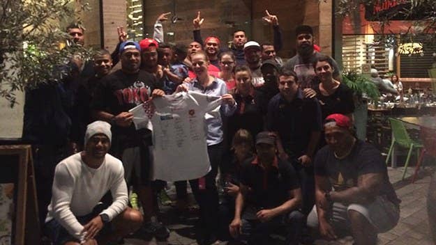 Tonga's Rugby World Cup squad just took "cheeky Nando's" to a whole new level.