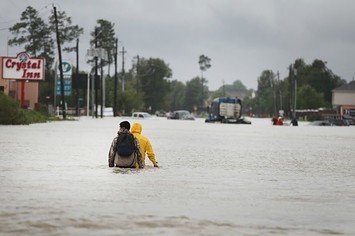 Flooding in Houston after Hurricane Harvey.