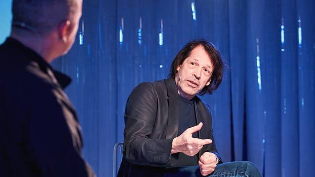 Peter Saville, gave an insight into his groundbreaking career that spans across five decades to guests at the EQT Creator Studio.