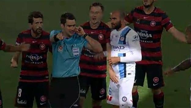 West Sydney Wanderers defender Scott Jamieson found his opponent to be a real handful