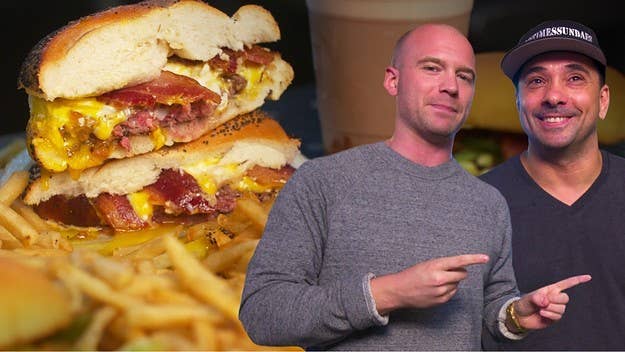 Sean Evans learns how to make a breakfast burger with Hard Times Sundaes' Andrew Zurica. 