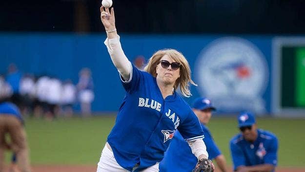 Historic moment at Jay game as a trans woman throws out first pitch
