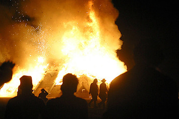 Atmosphere at the 2003 Burning Man festival.