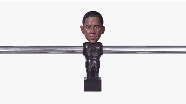 Ever wondered what famous world leaders looked like as foosball figurines? Nope, us neither.