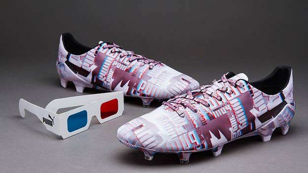 Introducing PUMA's latest evoSPEED: the only football boot that requires a paid of 3D glasses.
