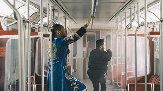 The Weeknd and Future shared photos on Instagram of a video shoot taking place on a Toronto subway car. 