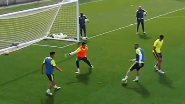 Karim Benzema scored a magnificent solo goal in training with Real Madrid.