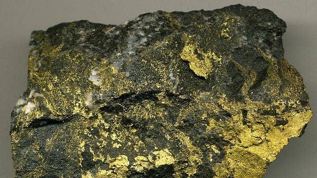 Police seized gold-bearing-ore in the form of rocks containing the precious metal.