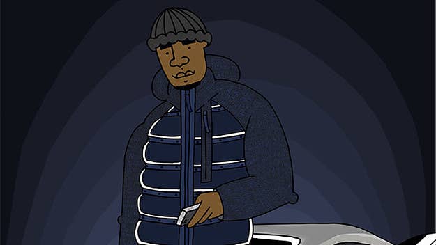 British artist Josh Parkins illustrates the Nike Sportswear Winter Collection on some of London's biggest movers and shakers