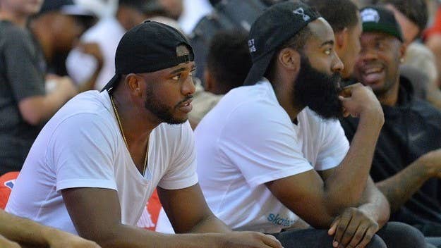 James Harden and Chris Paul took the court together for the first time during a Drew League game on Sunday.