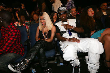 Nicki Minaj and Safaree 'SB' Samuels attend the 2013 BET Awards