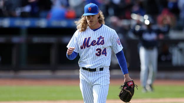 Mets hurler Noah Syndergaard has been spending his time rehabbing by attending Metalica concerts and adding to his growing sneaker collection. 