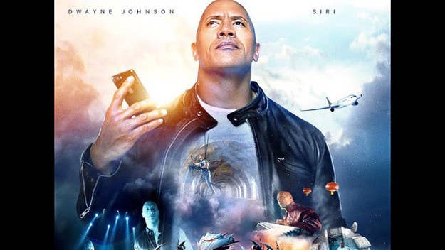 The product placement is in full swing, as Dwayne Johnson teams up with Apple's talking assistant Siri for a new movie project.