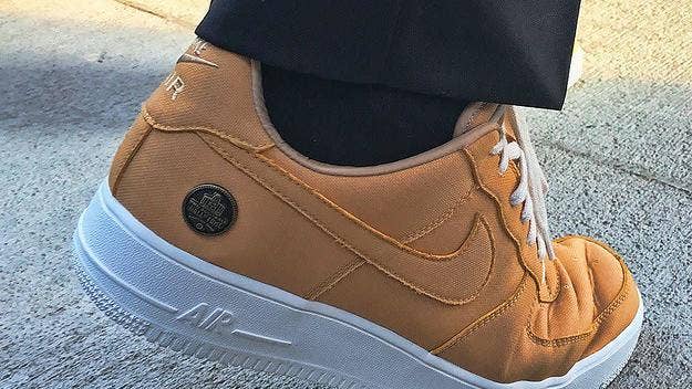 On the day of his enshrinement, Jerry Jones wears a special pair of Hall of Fame Nike Air Force 1 Lows sent to him by Phil Knight.