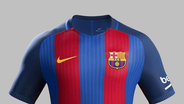 This is the first Barca shirt to be without a prominent shirt sponsor since 2007.