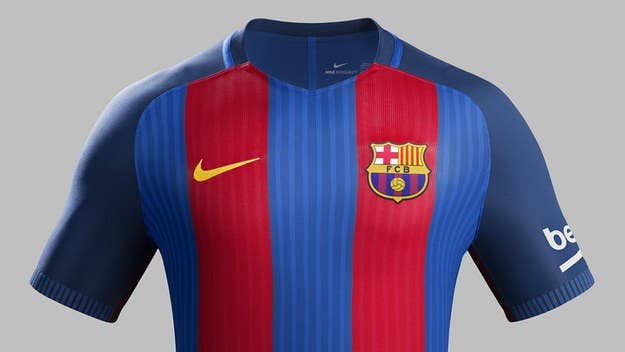 This is the first Barca shirt to be without a prominent shirt sponsor since 2007.