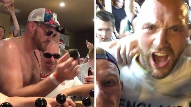 Tyson Fury became the most popular man in Nice for one night only.
