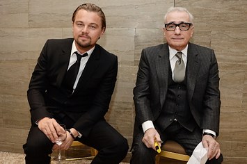 Actor Leonardo DiCaprio (L) and filmmaker Martin Scorsese