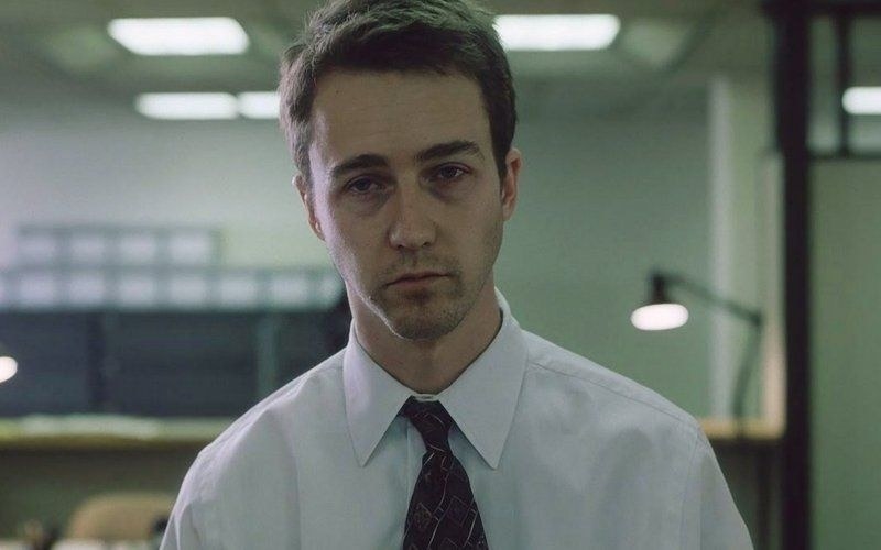 closeup of Edward Norton in &quot;Fight Club&quot;