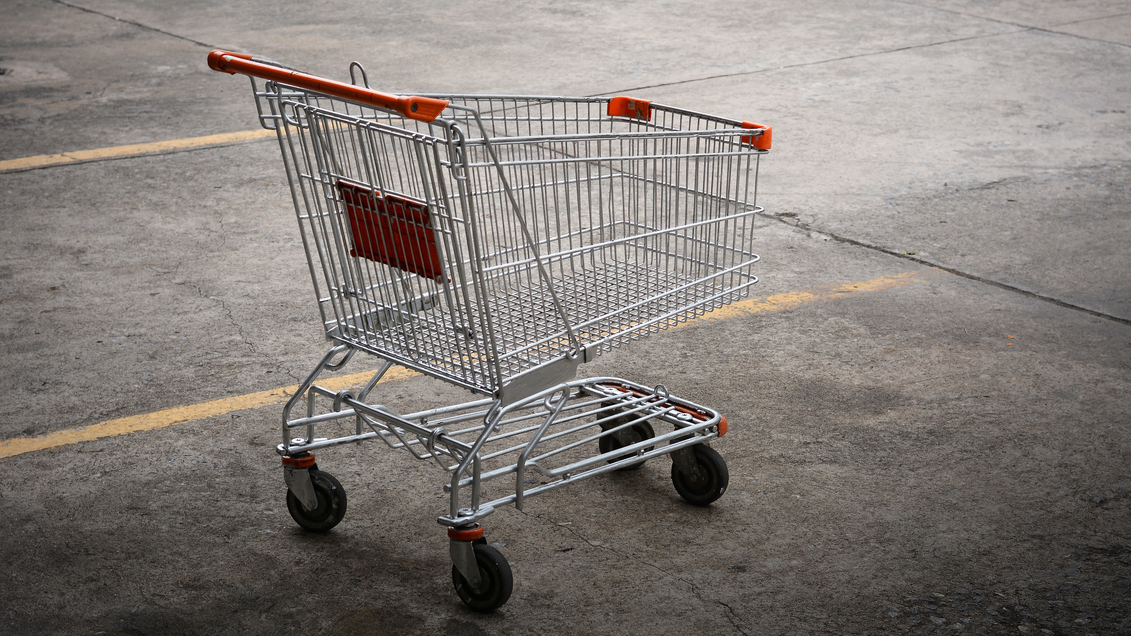 a cart in a parking space