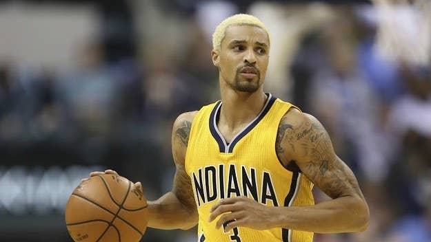 Gregg Popovich trolls George Hill and his blonde hair style.