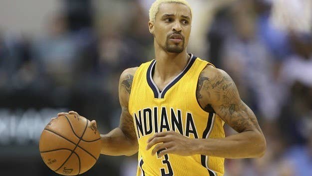 Gregg Popovich trolls George Hill and his blonde hair style.