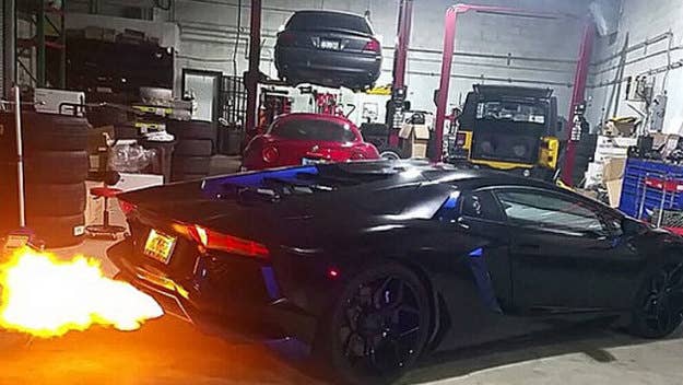 New Tigers outfielder Yoenis Cespedes has a Lambroghini Aventador that shoots fire.