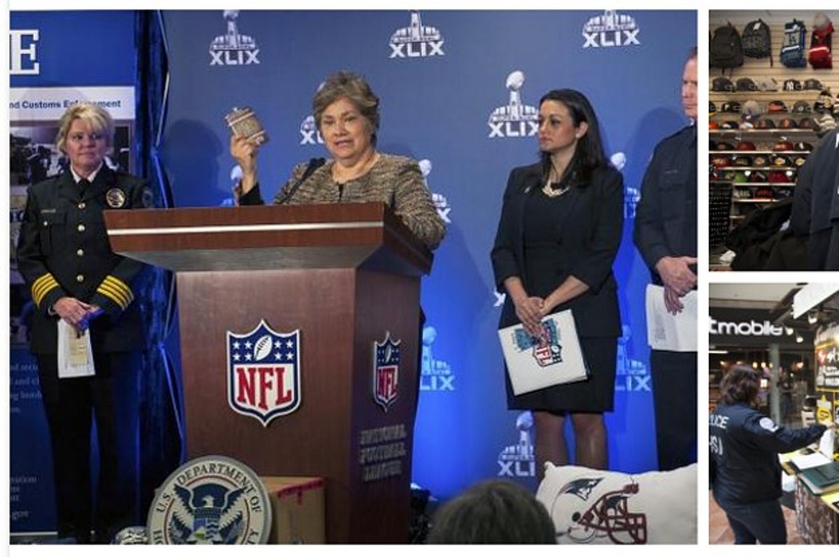 Federal agencies seize more than $19.5 million in fake NFL merchandise  during 'Operation Team Player