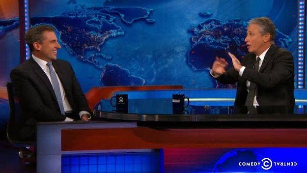 Steve Carell appeared on "The Daily Show" last night, and bromance was in the air.