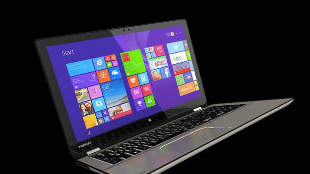 The new Toshiba Satellite Radius has laptop, tablet, and tabletop usage modes.