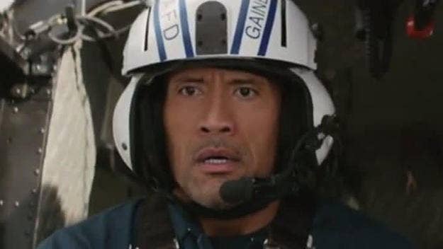 "The Rock" meets his match in the "San Andreas" trailer.