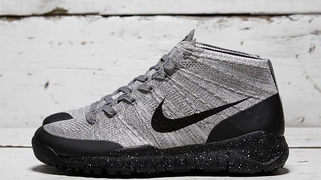 Our Kicks of the Day is the Nike Flyknit Trainer Chukka FSB "Light Charcoal."