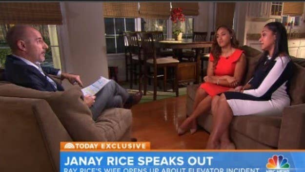Ray Rice's wife speaks on camera for the first time in months.