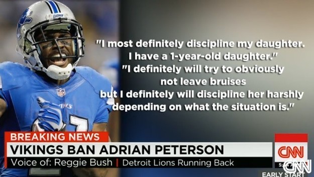 Lions' Reggie Bush: I don't spank my daughter