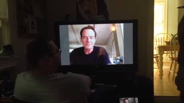 Bryan Cranston Skyped with a terminally ill "Breaking Bad" fan after hearing about the #breakingbrad campaign. 