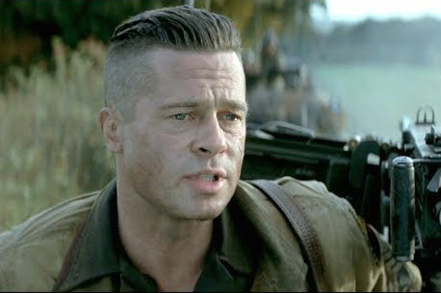 Brad Pitt Fury Hairstyle The Iconic Undercut Guide  Hairstyle on Point