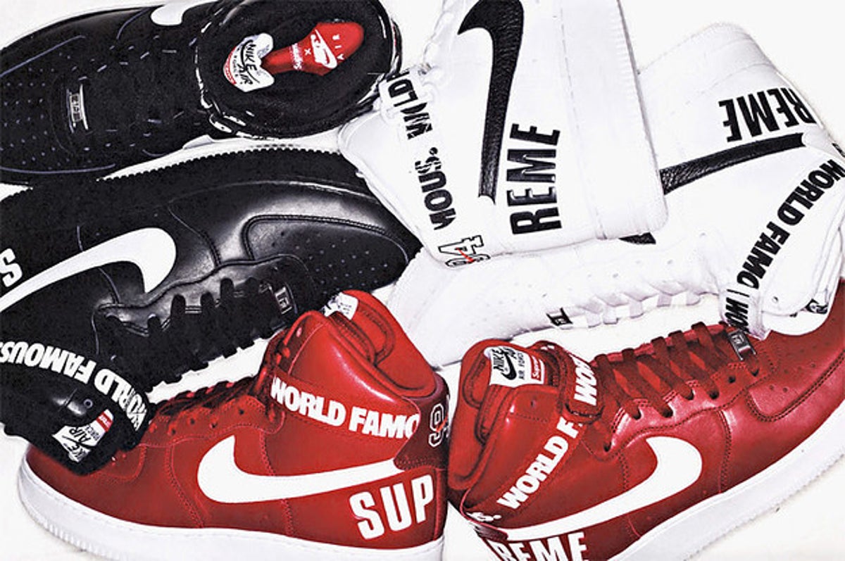 Nike Supreme x Air Force 1 High SP 'Red