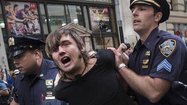 Arrests have begun at the "Flood Wall Street" protests in New York City.