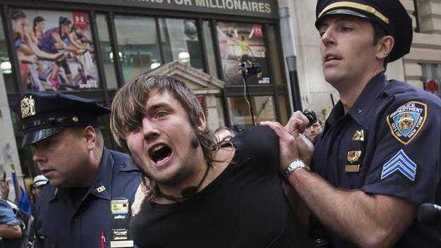 Arrests have begun at the "Flood Wall Street" protests in New York City.