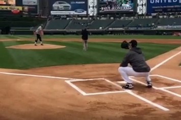 Joakim Noah gets a second chance at a first pitch